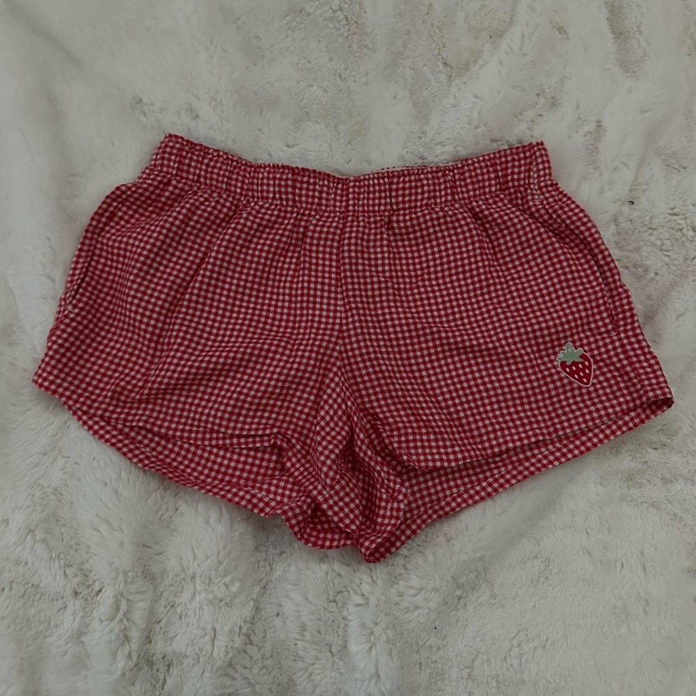 Hollister Red Gingham Sleep Shorts